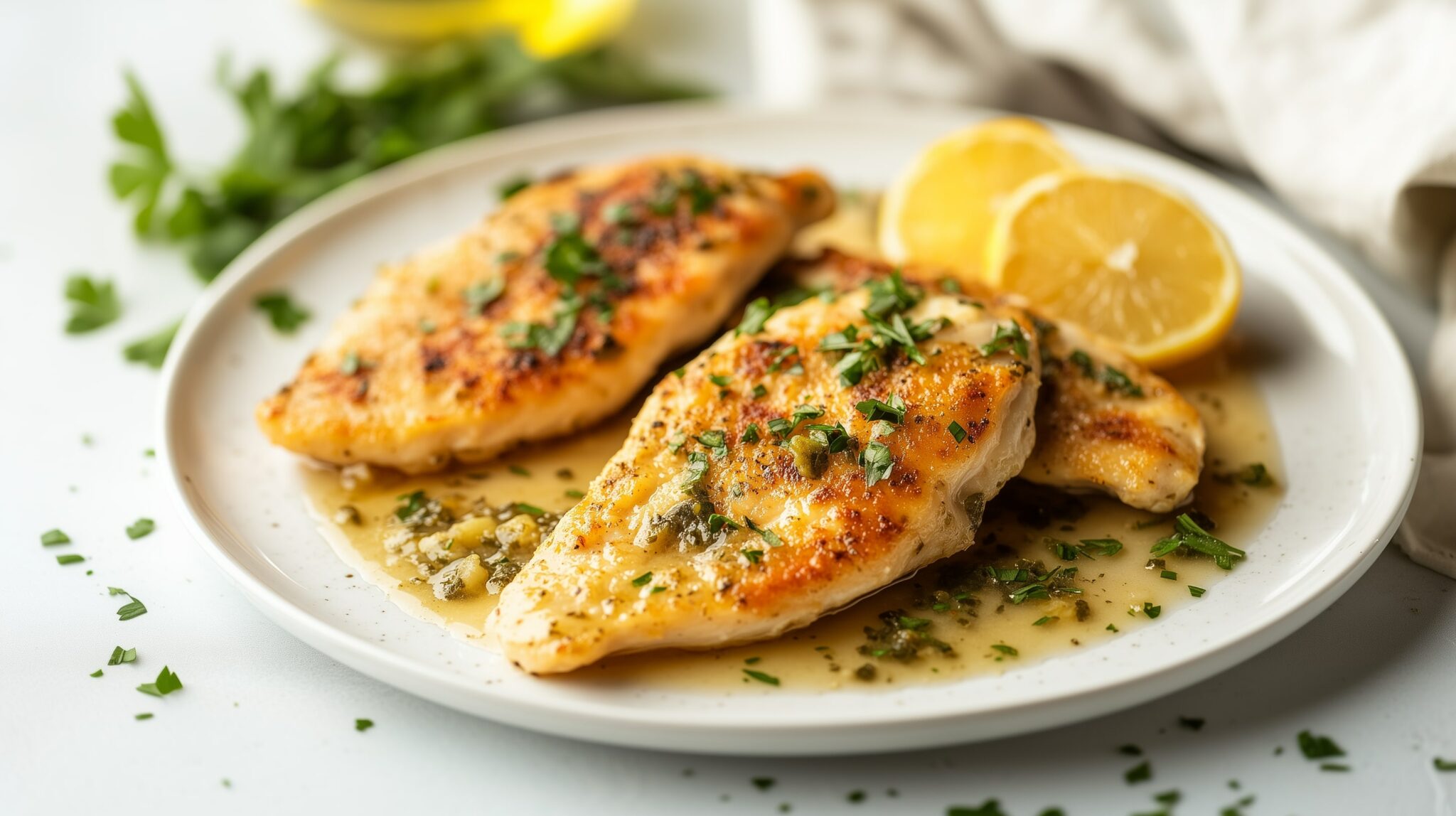 golshahdco_chicken_piccata_in_a_white_plate_light_colors_stylis_214ee238-8be4-49cd-887b-7f9a8c3c051c